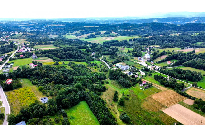 jasielski, Skołyszyn, Bączal Dolny, DZIAŁKA SIEDLISKOWA Z ZABUDOWANIAMI POD LASEM, BĄCZAL DOLNY, 1,09 HA